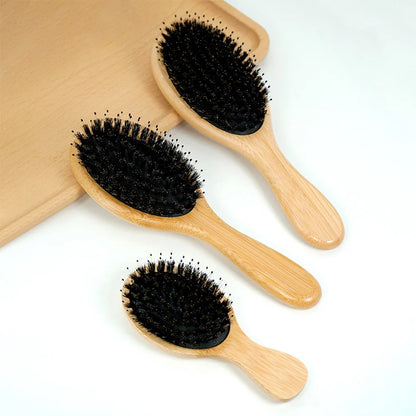 Bamboo Hair Brush -  Noir Edition