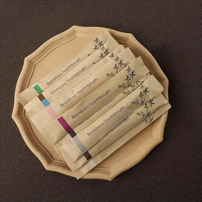 Bamboo Toothbrush Set – 10-Pack Colorful