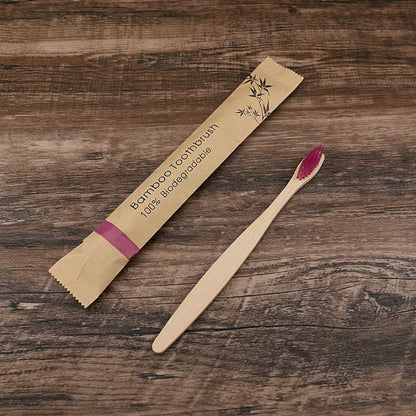 Bamboo Toothbrush Set – 10-Pack Colorful