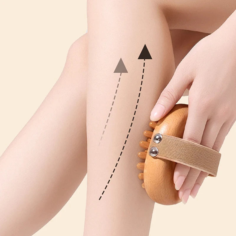 Anti Cellulite Wooden Scalp & Body Massager
