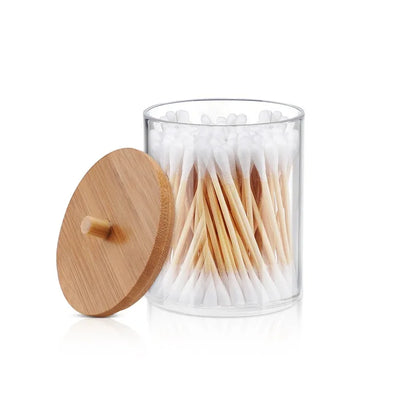 Bamboo Cotton Swab Dispenser