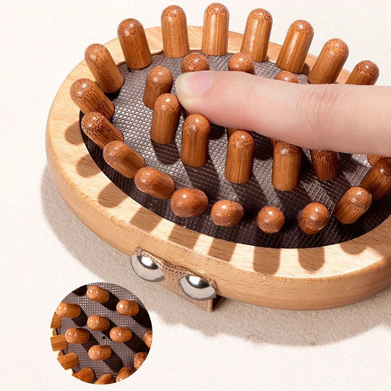 Anti Cellulite Wooden Scalp & Body Massager
