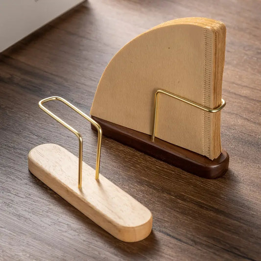 Walnut Coffee Filter Paper Holder